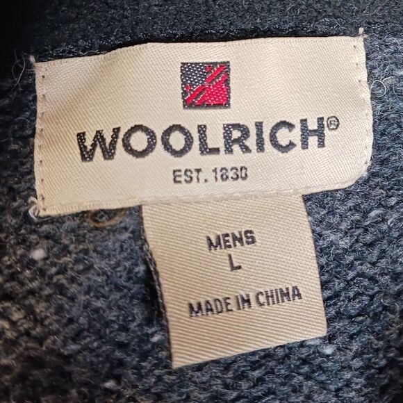 Woolrich Men's size L Jacket Sweater Dark Grey Brown Color - Picture 6 of 11